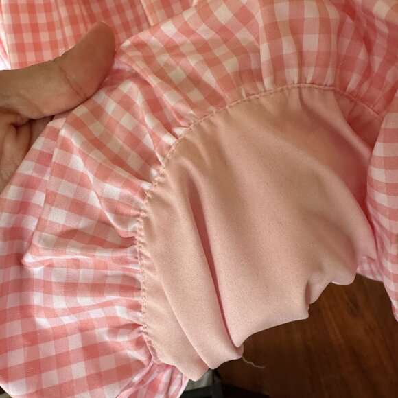 1. State pink gingham bubble hem dress WITH POCKETS! - Picture 4 of 6